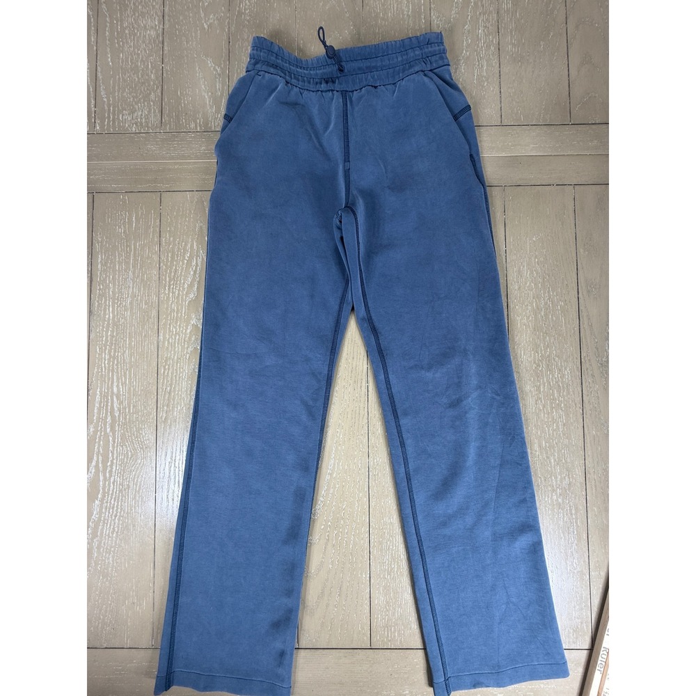Lululemon Softstreme Pants Womens 4 Blue High Rise Straight Leg Relaxed Fit - Picture 2 of 13
